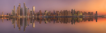 The beauty panorama of Dubai marina. UAEのeditorial素材
