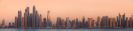 The beauty panorama of Dubai marina. UAEのeditorial素材