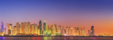 The beauty panorama of Dubai marina. UAEのeditorial素材