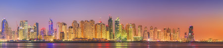 The beauty panorama of Dubai marina. UAEのeditorial素材