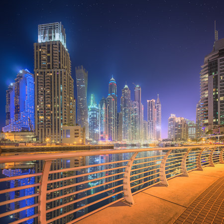 The beauty panorama of Dubai marina. UAEのeditorial素材