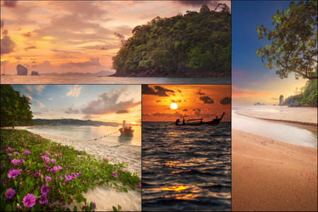 The beautiful panorama of Thailanda and islands.の写真素材