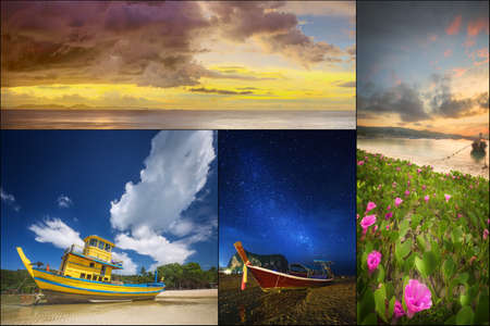 The beautiful panorama of Thailanda and islands.の写真素材