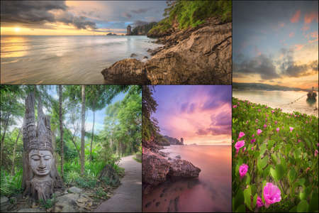 The beautiful panorama of Thailanda and islands.