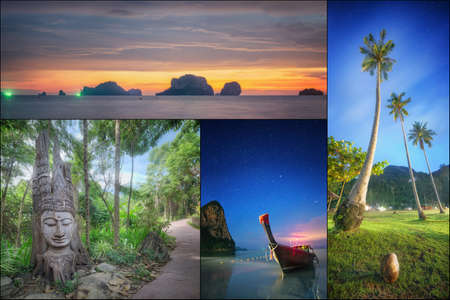 The beautiful panorama of Thailanda and islands.の写真素材