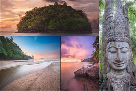 The beautiful panorama of Thailanda and islands.の写真素材