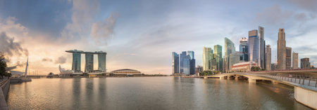 Singapore Skyline and view of Marina Bayのeditorial素材