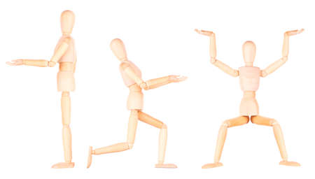 Concept movements of the people in sport, life and work, isolated on whiteの写真素材