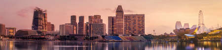 Singapore Skyline and view of Marina Bayの写真素材
