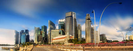 Singapore Skyline and view of Marina Bayの写真素材