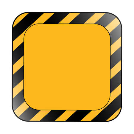 Yellow rectangle road sign isolated on whiteのイラスト素材