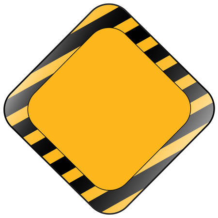 Yellow rhombus road sign isolated on white backgroundのイラスト素材