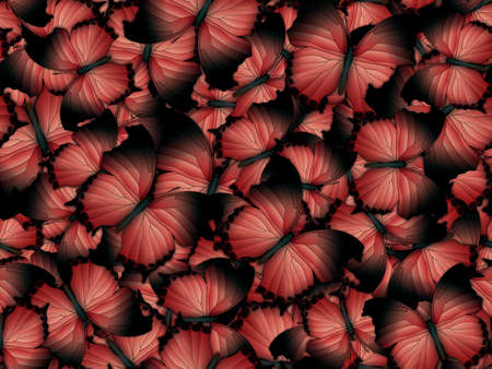 Seamless pattern with lot of different butterflysの写真素材