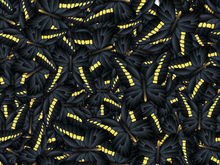 Seamless pattern with lot of different butterflysの写真素材