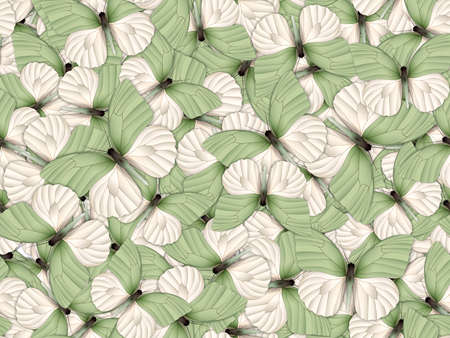 Seamless pattern with lot of different butterflysの写真素材