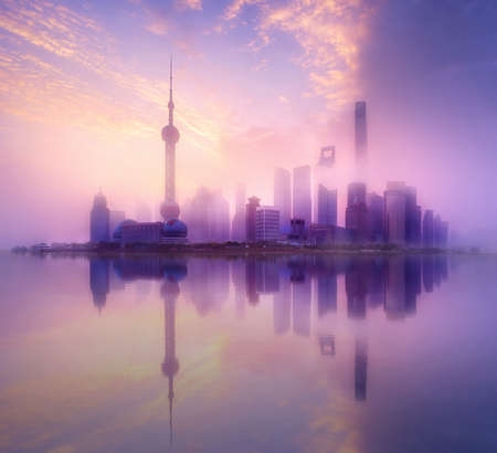 Shanghai skyline cityscapeの写真素材