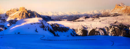 Mountains covered with fresh snowの写真素材