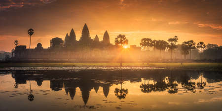 Temple complex Angkor Wat Siem Reap, Cambodiaの素材 [FY31096118046]