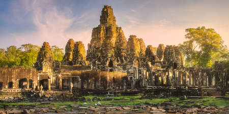 Ancient temple Bayon Angkor Siem Reap, Cambodiaの写真素材
