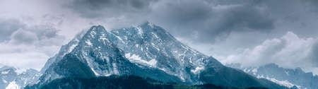 Beautiful view of Watzmann mountain near Konigssee lake in Berchtesgaden National Park, Upper...