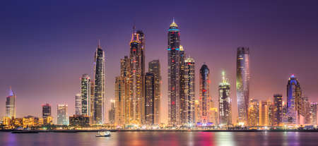 Dubai bay view from Palm Jumeirah, UAEの写真素材