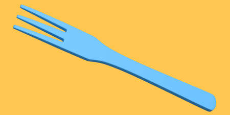 Wooden spoon or kitchen utensils on orange background. 3d render of home kitchen tools and accessories for cookingの写真素材