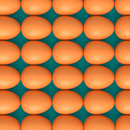 Many farm raw organic brown chicken eggs background. 3d render of Easter concept or organic farm products for Local marketの写真素材