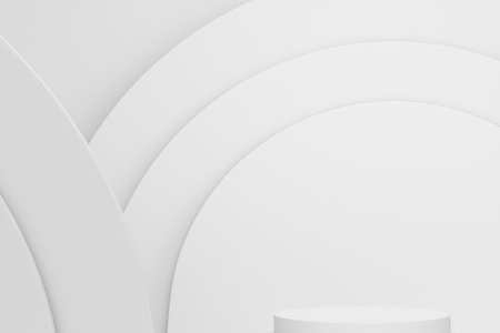 Abstract scene or podium for product showcase on monochrome background. 3d render of scene for product presentation or showing cosmetic product on stage, pedestal or platformの写真素材