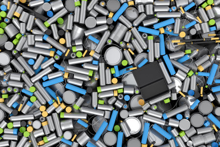 Pile of spray paint cans on black background. 3d render spray paint bottle and dispenser can of spray paint isolated on white background. 3d render spray paint bottle and dispenserの写真素材