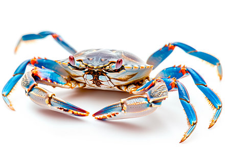 Blue Crab isolated on white background.の素材