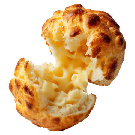 Cheese buns isolated on a white background. Clipping Pathの素材