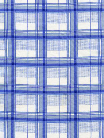 Abstract squared fabric background  Blue tablecloth textureの写真素材