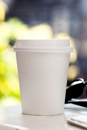 Disposable coffee cupの写真素材