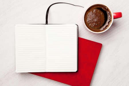 Christmas holiday celebration. View from above with copy space. Making a gift list. Valentines day. Birthday celebration. Weddingの写真素材