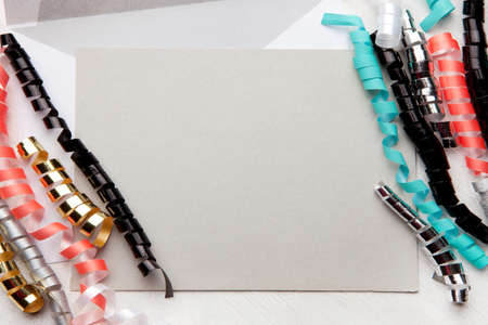 Colorful confetti. Holiday mailの写真素材