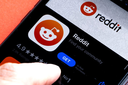 Reddit is a social news aggregation, web content, and discussion website. Registered members submit content to the site. Reddit app on appstore on iPhone 11のeditorial素材