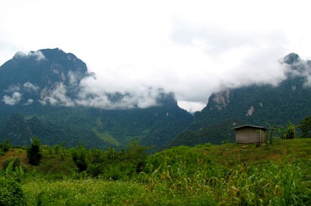 Phou khoun mountain, Laosの写真素材