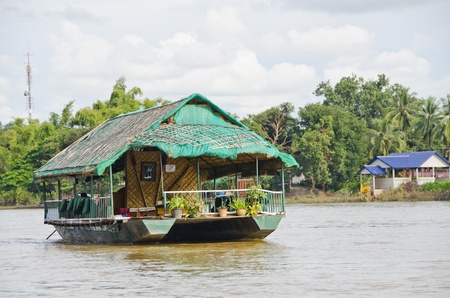 Lao hut boat, Vientianeのeditorial素材