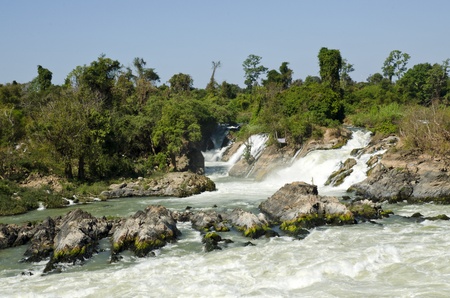 Khone Pha Pheng waterfall, Laosの写真素材