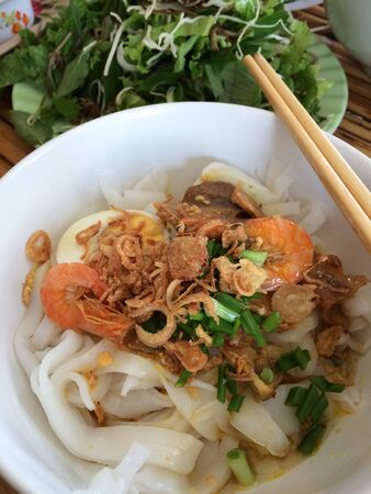 Bun Cha, Vietnamese food in Danang, Vietnam.