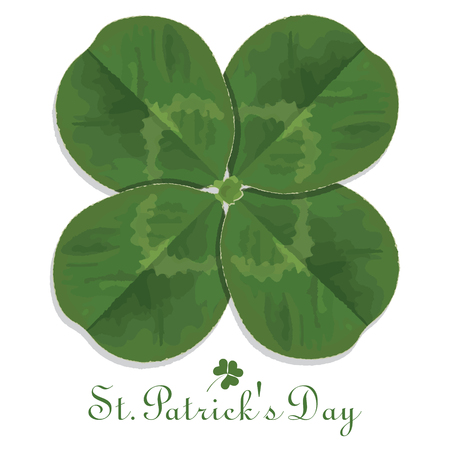 Four-leaf clover. Irish symbol for the feast of St. Patrickのイラスト素材