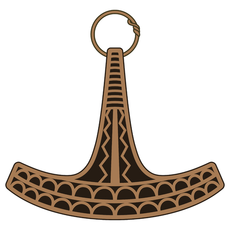 Ukonvasara - Ukko hammer or Ukonkirves - Ukko Axe, is the simbol and magikal weapon of the Finnish Thunder God Ukkoのイラスト素材