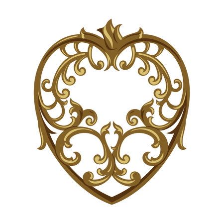 Design for Valentines Day. Heart in floral ornament.のイラスト素材