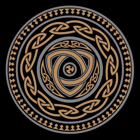 Round Celtic, Scandinavian Design, Celtic patternのイラスト素材