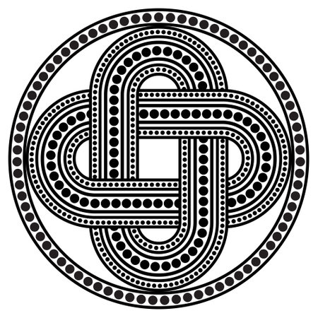 Round Celtic, Scandinavian Design, Celtic patternのイラスト素材