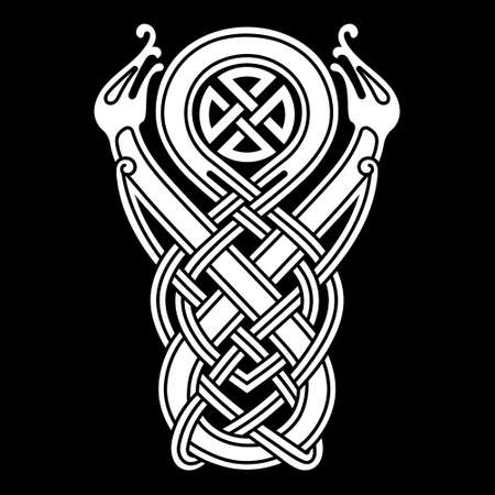 Ancient Celtic Scandinavian Design. Celtic ligature, pattern, ornamentのイラスト素材
