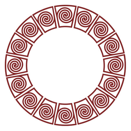 Celtic Scandinavian design. Round braided pattern in ancient Celtic styleのイラスト素材