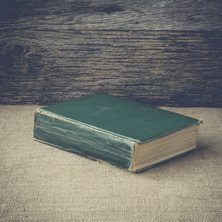 book on retro background の写真素材