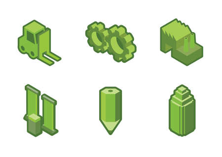 icons / logos of business areas.のイラスト素材