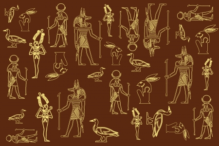 elements of the Egyptian decorative patterns,icon,character designのイラスト素材